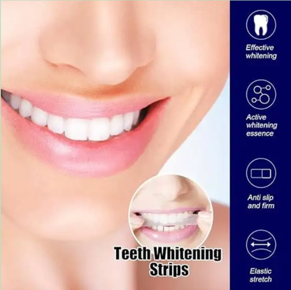 Teeth Whitening Strips Kit | Portable Dental Whitening Strips | Reduced Sensitivity White Strips for Home Use