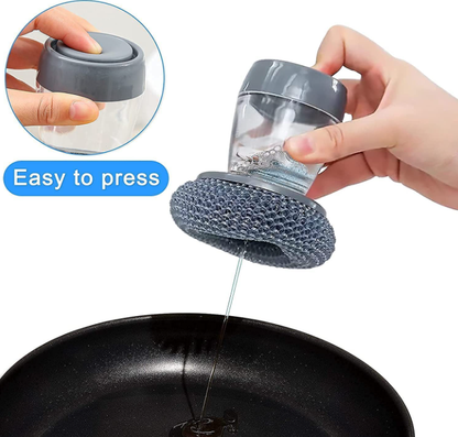 2-in-1 Smart Soap Dispensing Steel Scrubber for Kitchen