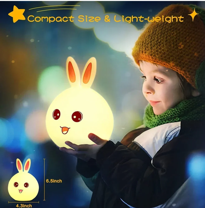 Cute Bunny Silicone Night Lamp (Rechargeable)