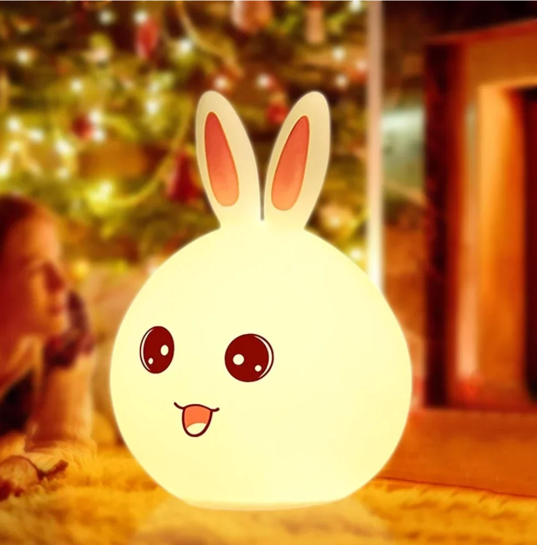Cute Bunny Silicone Night Lamp (Rechargeable)