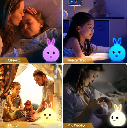 Cute Bunny Silicone Night Lamp (Rechargeable)